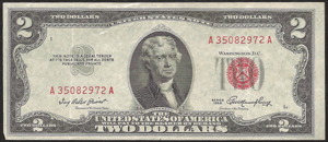Old Money - 1953 $2.00 Legal Tender