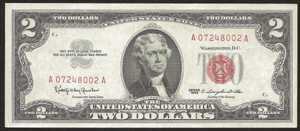 Old Money - 1963 $2.00 Legal Tender