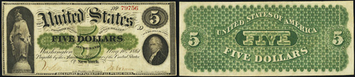 1861 Five Dollar Bill Demand Note