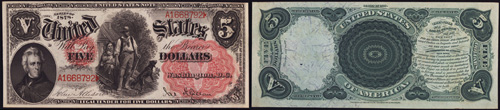 1878 Five Dollar Bill Legal Tender Note