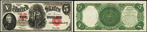 1907 Five Dollar Bill Legal Tender Note