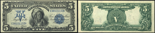 1899 $5.00 Five Dollar Bill Silver Certificate