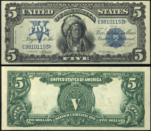 1899 Five Dollar Bill Silver Certificate