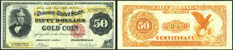 Series 1882 $50 Gold Certificate