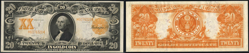 Series 1906 $20 Gold Certificate