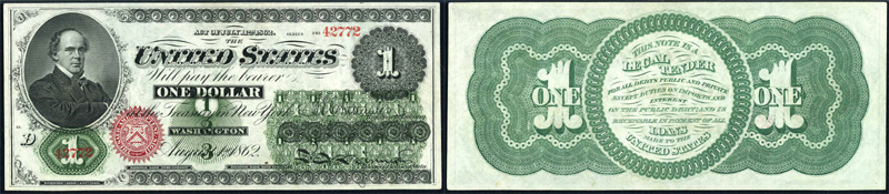 Series 1862 $1 Legal Tender Greenback