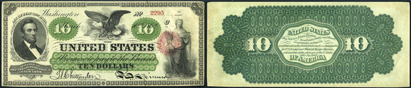 Series 1862 $10 Legal Tender