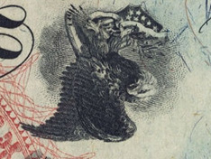 1869 $10.00 Jackass Close up