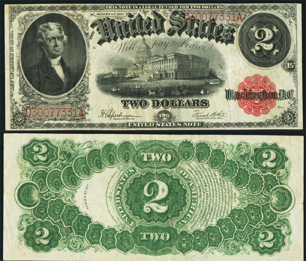 Series 1917 $2 Legal Tender note