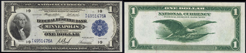 1918 One Dollar Bill Federal Reserve Bank Note