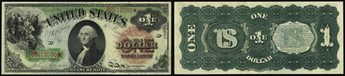 1869 One Dollar Bill Legal Tender Note