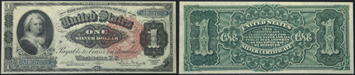 1886 One Dollar Bill Silver Certificate Note