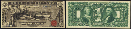 1896 One Dollar Bill Silver Certificate Note