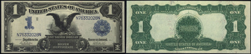 1899 One Dollar Bill Silver Certificate Note
