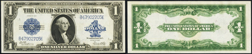1923 One Dollar Bill Silver Certificate Note