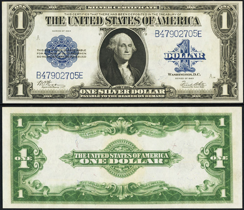 1923 One Dollar Bill Silver Certificate
