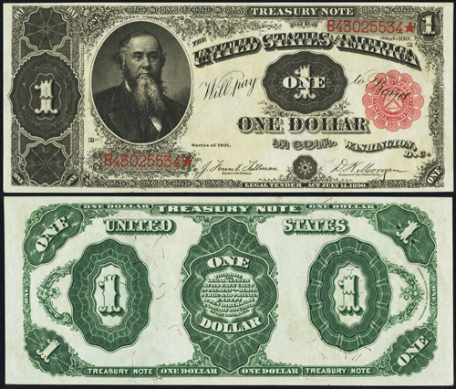 1891 One Dollar Bill Treasury Note 1891 One Dollar Bill Treasury Note