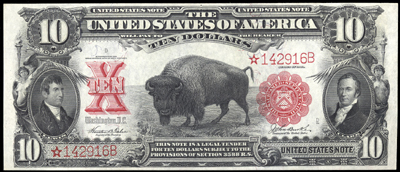 Series 1901 $10.00 Legal Tender Star Note