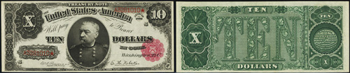 1890 Ten Dollar Bill Treasury Note