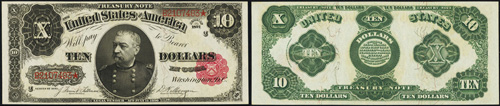 1891 Ten Dollar Bill Treasury Note