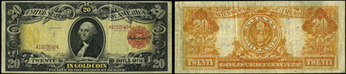 1905 Twenty Dollar Bill Gold Certificate Note