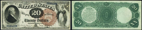 1880 Twenty Dollar Bill Legal Tender Note