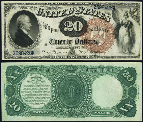 1880 Twenty Dollar Bill Legal Tender Note