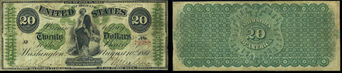 1861 Twenty Dollar Bill Demand Note