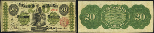 1862 Twenty Dollar Bill Legal Tender Note