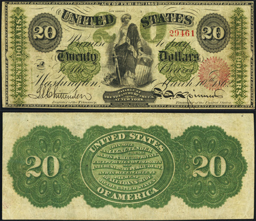 1862 Twenty Dollar Bill Legal Tender Note