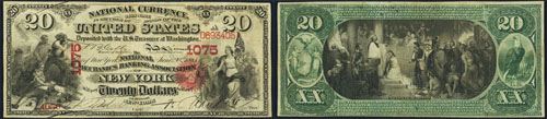 1863 Twenty Dollar National Currency Note
