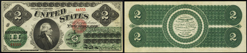 1862 Two Dollar Bill Legal Tender Note