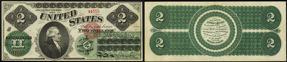 1862 Two Dollar Bill Legal Tender Note