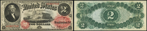 1878 Two Dollar Bill Legal Tender Note