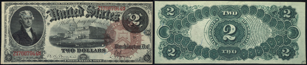 1880 Two Dollar Bill Legal Tender