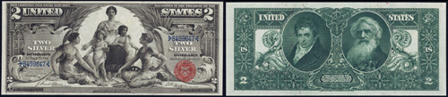 1896 Two Dollar Bill Silver Certificate Note