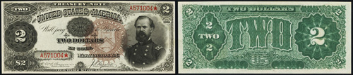 1890 Two Dollar Bill Treasury Note