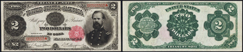 1891 Two Dollar Bill Treasury Note