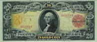 1905 $20 Gold Certificate Technicolor